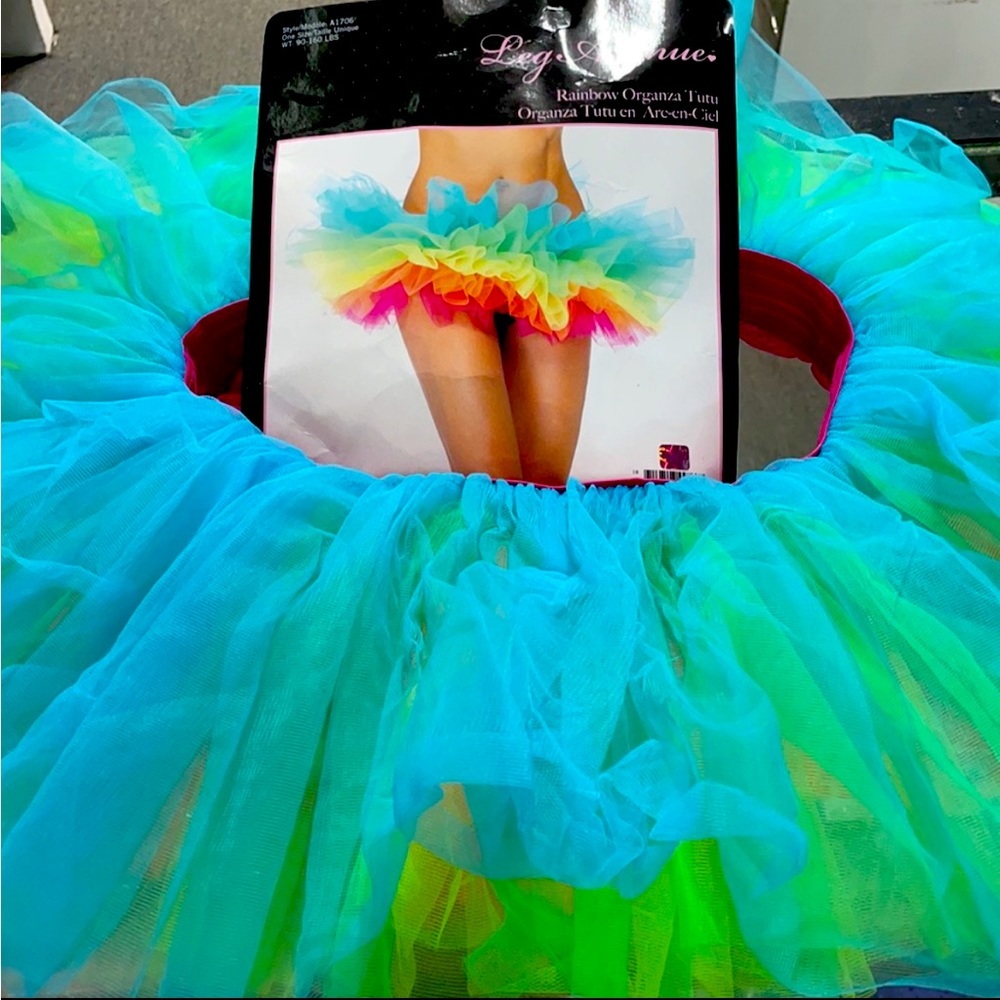 Leg Avenue Rainbow, Solid, Black, or Solid Orange Tutu